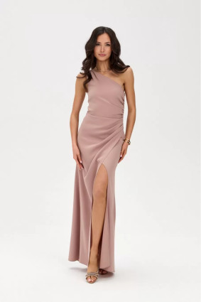 Maxikleid in Cappuccino-Farbe