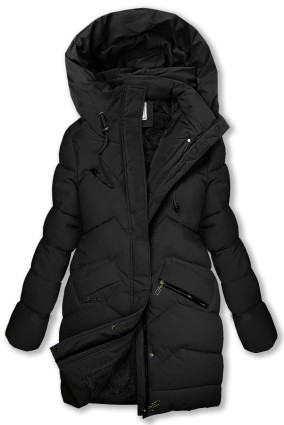 Mädchen Extra Warme Winterjacke Schwarz