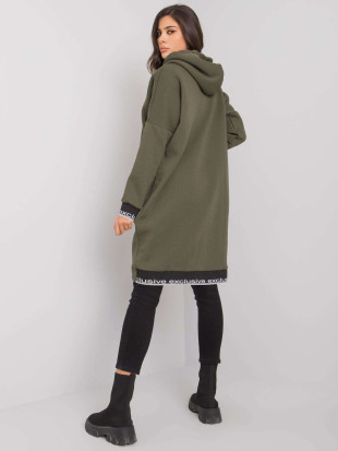 Khaki Damen Sweatshirt ohne Reißverschluss