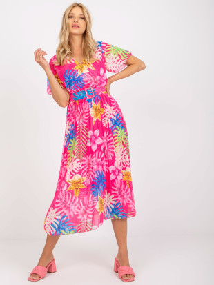 Elegantes Midi-Kleid in Dunkelrosa