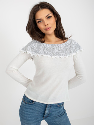 Beige-graue kurze Bluse mit freiliegenden Schultern