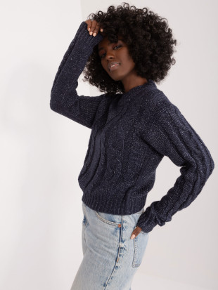 Stylischer grauer Pullover mit langen Ärmeln
