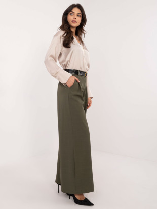 Elegante Palazzo-Hosen in Khaki
