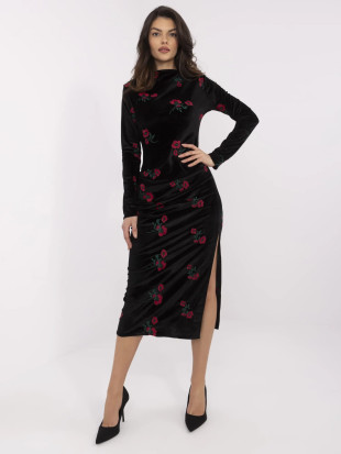 Elegantes Midi-Kleid mit langen Ärmeln