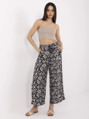 Stylische blaue Hose mit hohem Bund