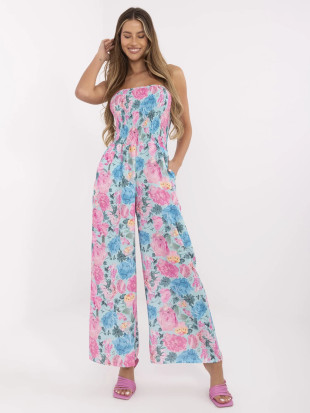 Blumiger Overall in Mintgrün