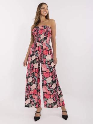 Blumenoverall mit weitem Bein