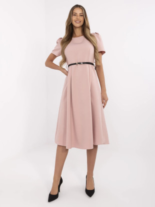 Elegantes Midi-Kleid in Dunkelrosa