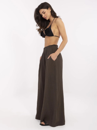 Stylische braune Palazzo-Hosen
