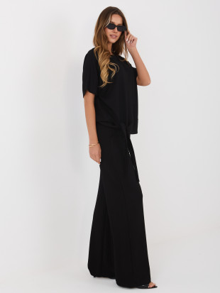 Schwarzes Set Bluse und Hose