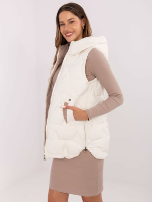 Stylische ecru Weste