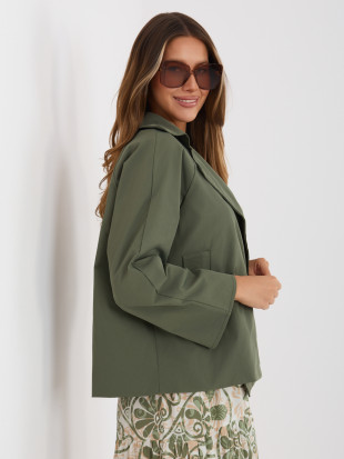 Kurzer Übergangsmantel in Khaki
