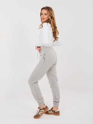 Damen Jogginghose mit Kordelzug, grau