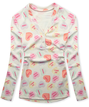 T-Shirt mit Herzdruck Multicolor HEART7