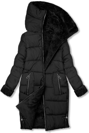 Damen Winterjacke zum Wenden Schwarz