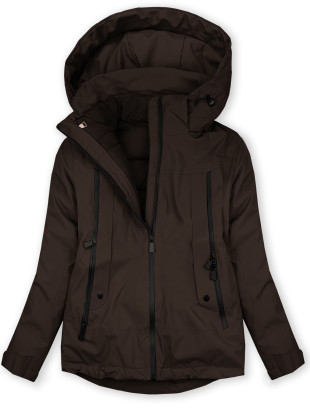 Multifunktions-Damenjacke 3-in-1 Dunkelbraun