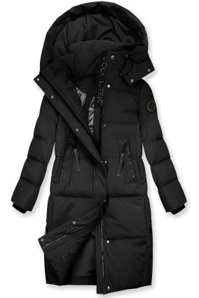Schwarze Damen-Winterjacke im Langschnitt BLIZZARD