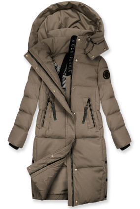 Damen-Winterjacke im Langschnitt BLIZZARD Taupe
