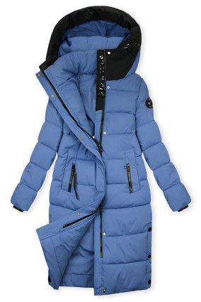 Blaue Damen-Winterjacke mit Kapuze STORM