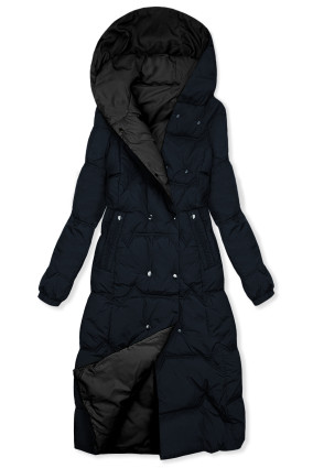 Doppelseitiger Wintermantel Navy/Schwarz